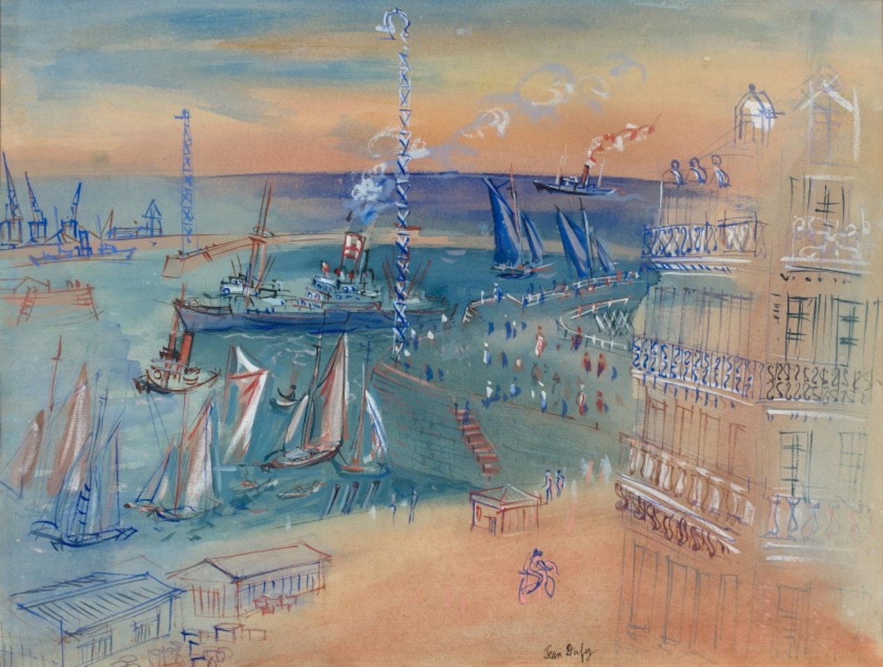 Le Havre, angle John Kennedy pavement and Boulevard François I by Jean Dufy