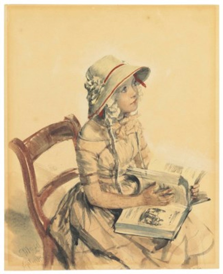 Portrait of the daughter of Dr. Karl A. von Maercker by Adolph Menzel