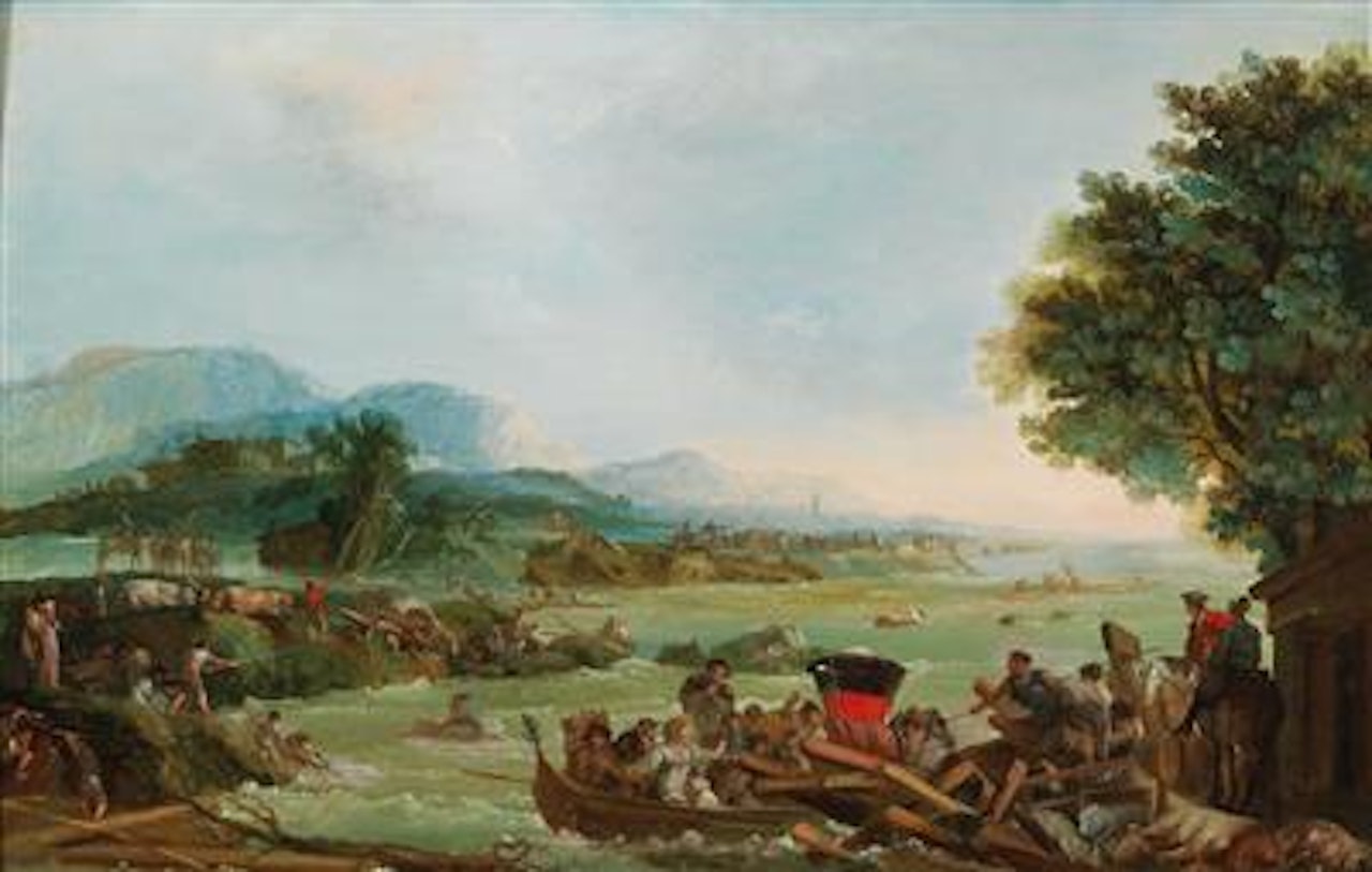 The flooding of the Tagliamento river by Giuseppe Bernardino Bison