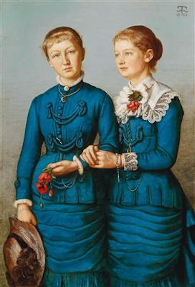 Portrait of the two Haag daughters by Hans Thoma