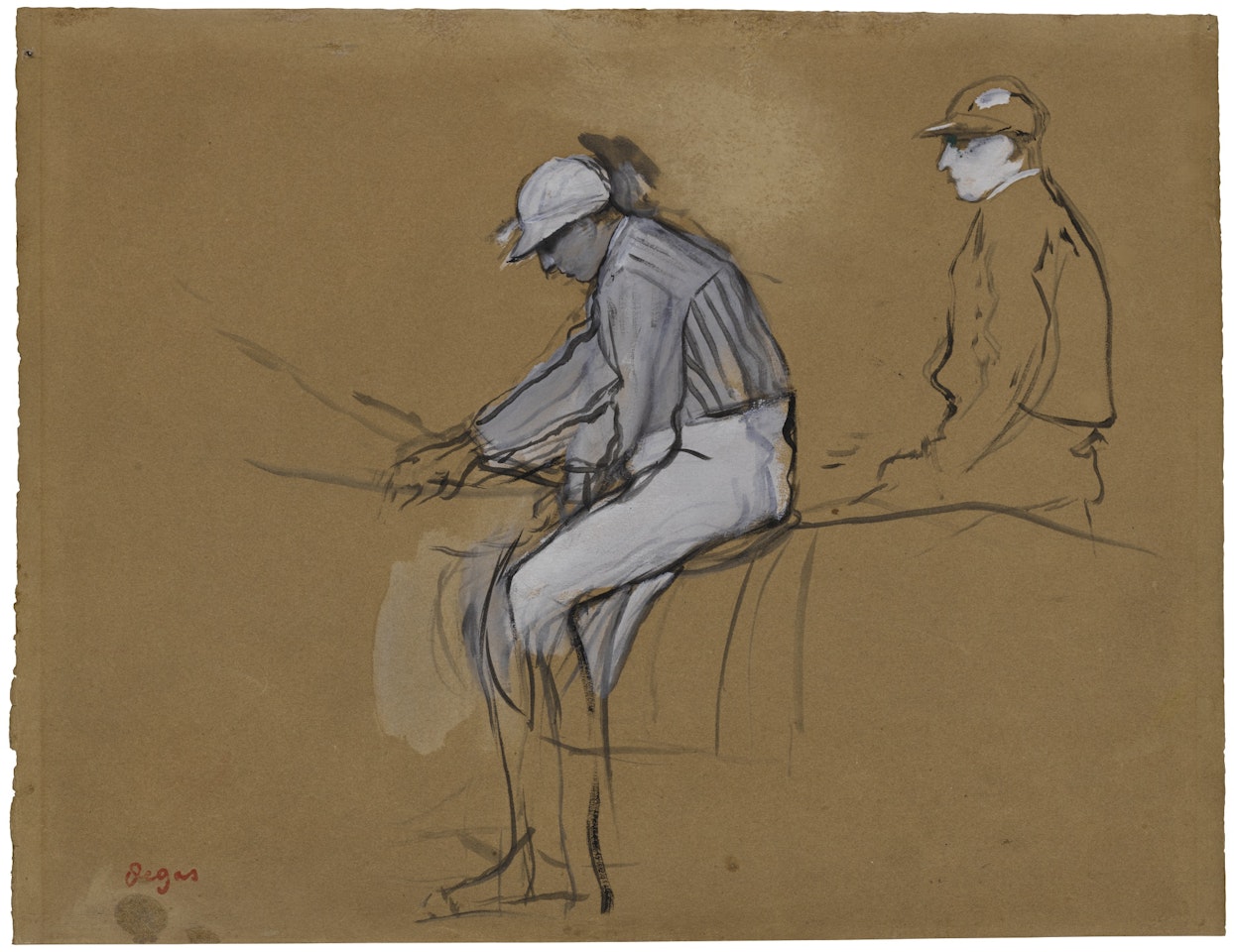 DEUX JOCKEYS by Edgar Degas