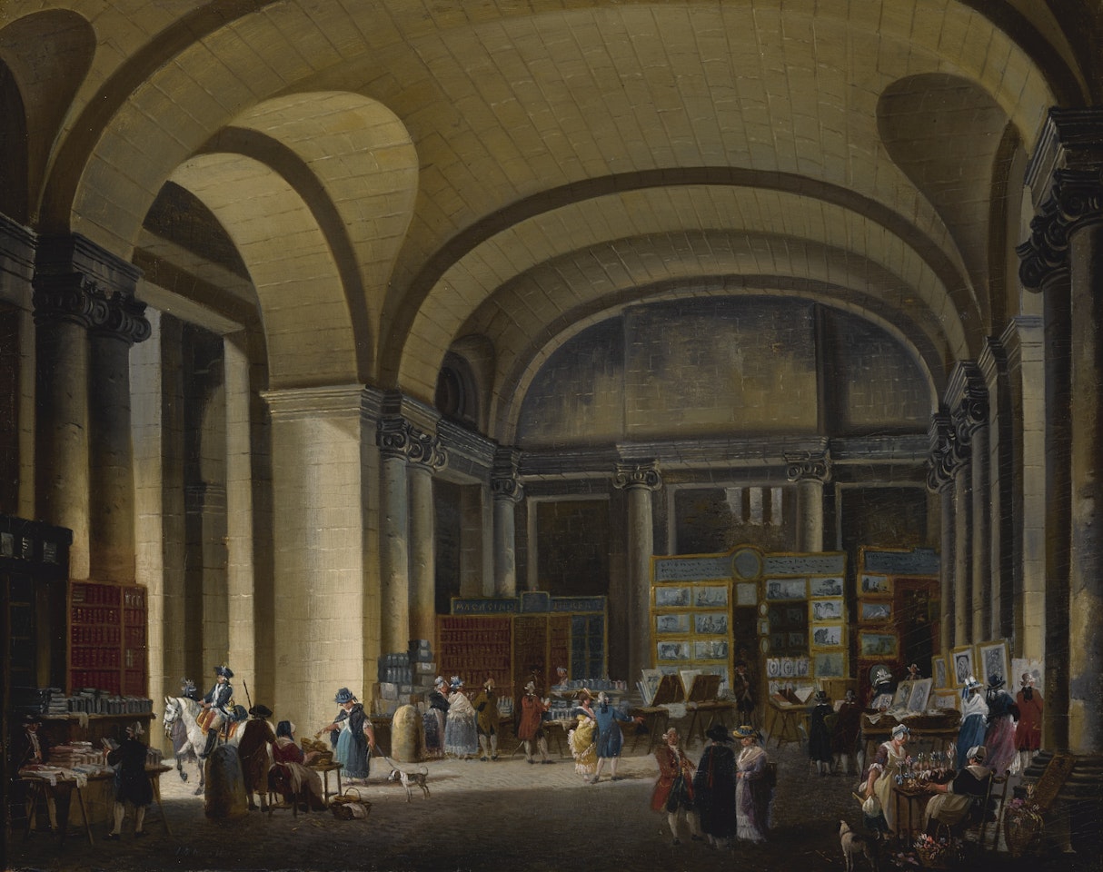 THE BOOK MARKET BENEATH THE LOUVRE by Pierre Antoine Demachy