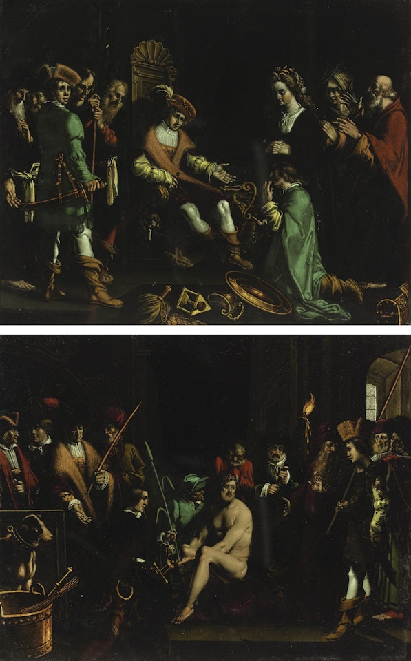 THE CONTINENCE OF SCIPIO; THE MOCKING OF CHRIST by Dutch School