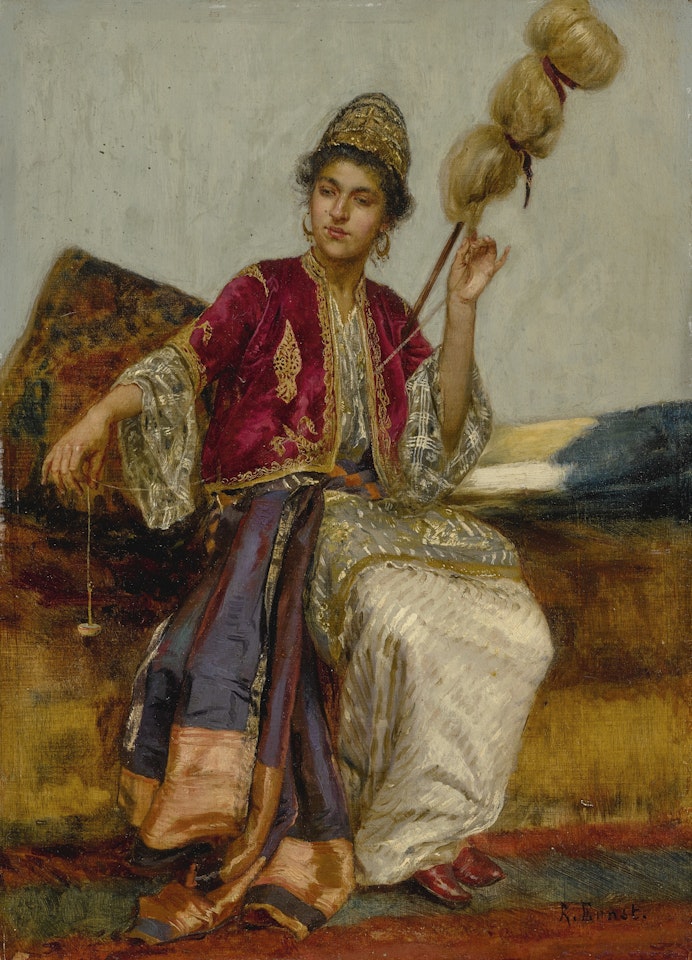 LA FILEUSE by Rudolf Ernst