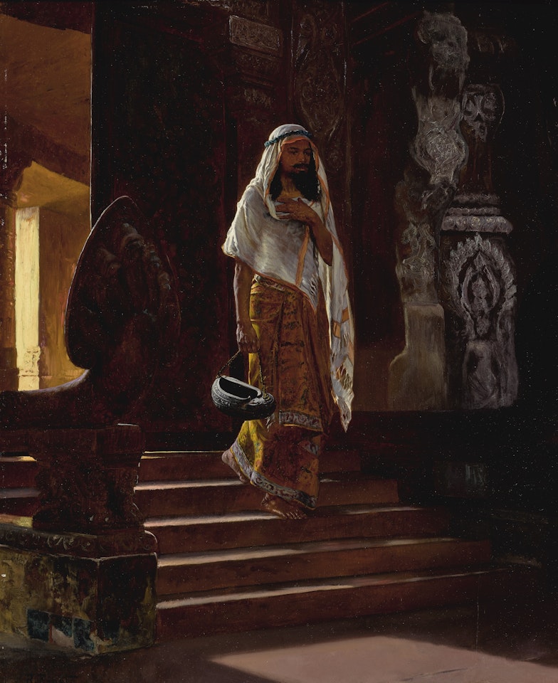 ENTERING THE TEMPLE by Rudolf Ernst