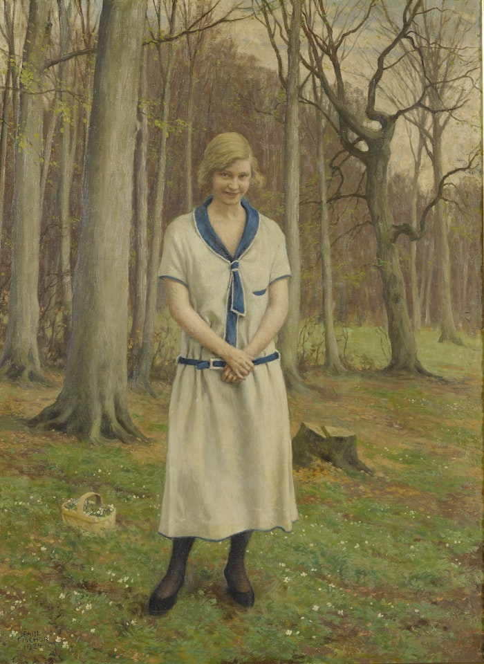 GATHERING DAISIES by Paul Fischer