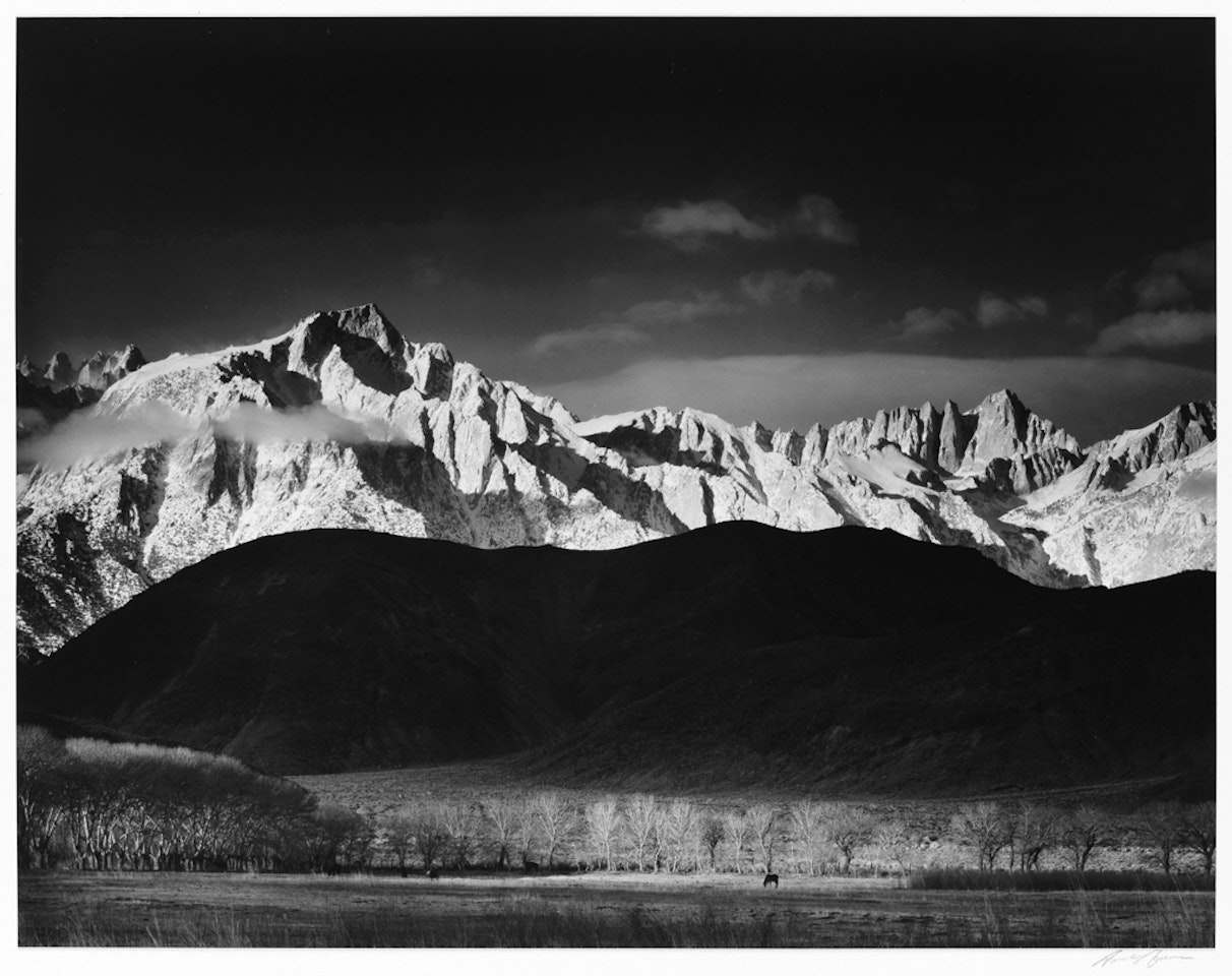 Winter Sunrise, Sierra Nevada, From Lone Pine, California by Ansel Adams