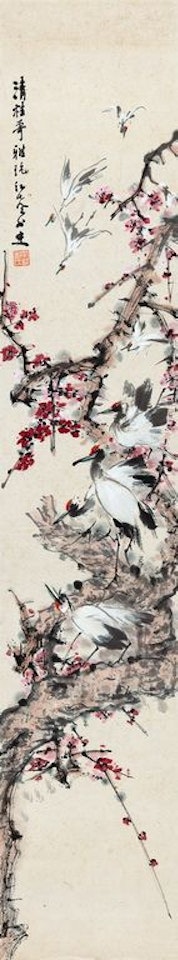 Plum And Crane by Zheng Naiguang