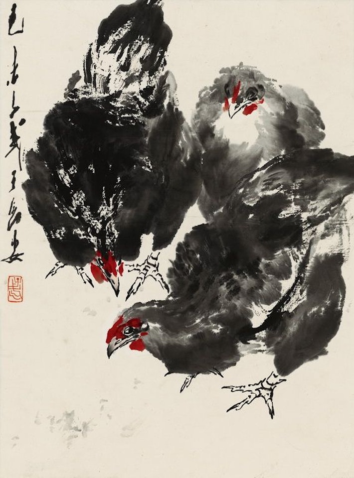 Roosters by Wang Ziwu