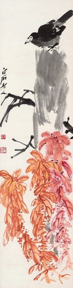 Starling And Flora by Qi Baishi