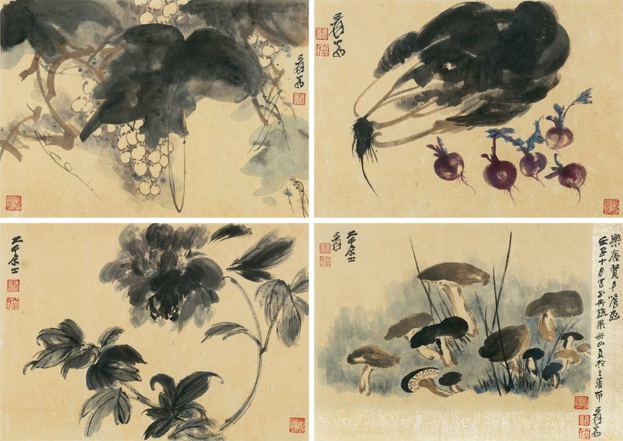 Flora And Fruits by Zhang Daqian