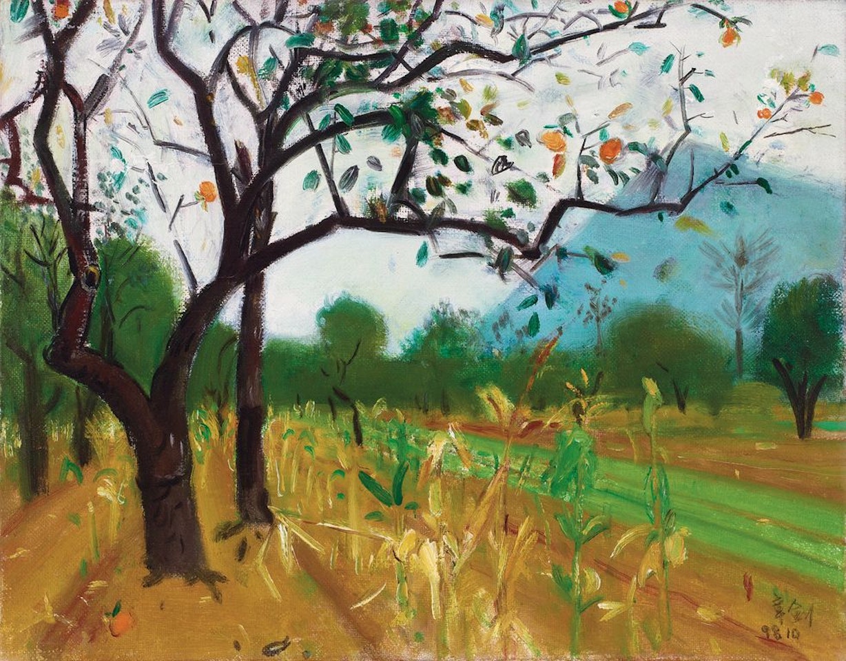 Two Persimmon Trees by Zhang Jian