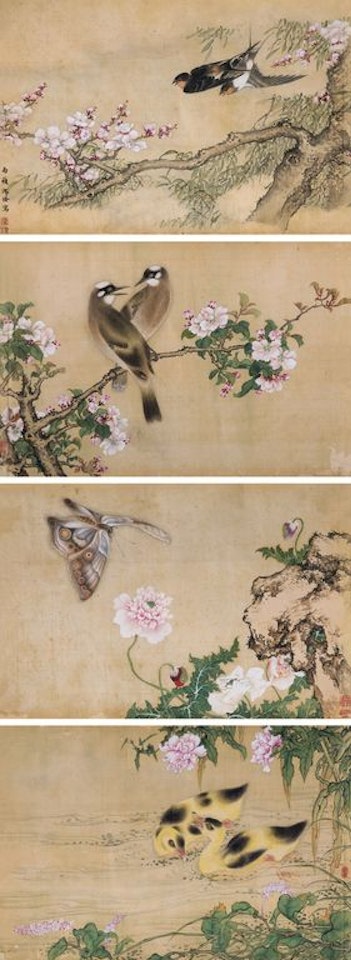 Birds and flowers by Shen Quan