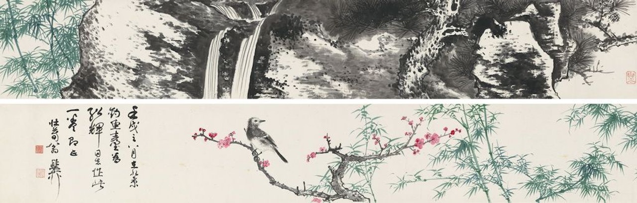 Flora And Landscape by Xie Zhiliu