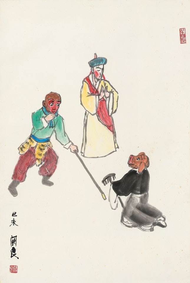 Theatrical Figures by Guan Liang