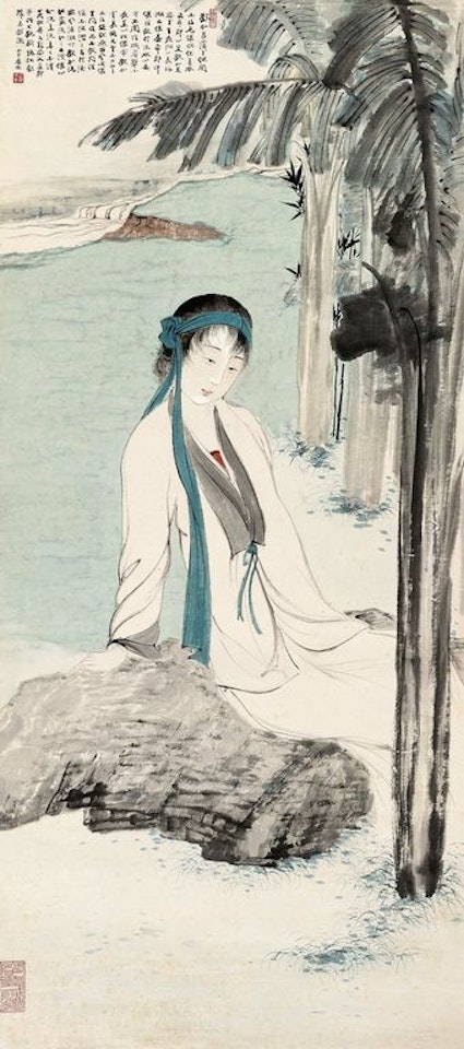 Beauty With Basho by Zhang Daqian