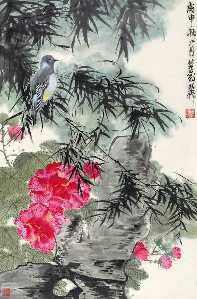 Hibiscus Spring by Xie Zhiliu