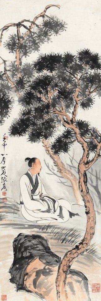 Hermit With Pine by Zhang Daqian
