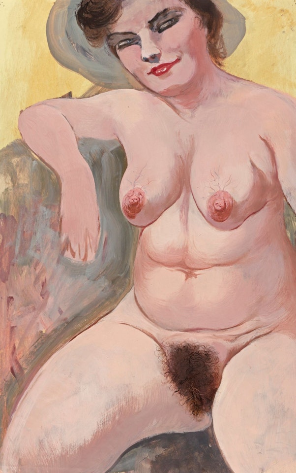 WEIBLICHER SITZENDER AKT (POSING FEMALE NUDE) by George Grosz