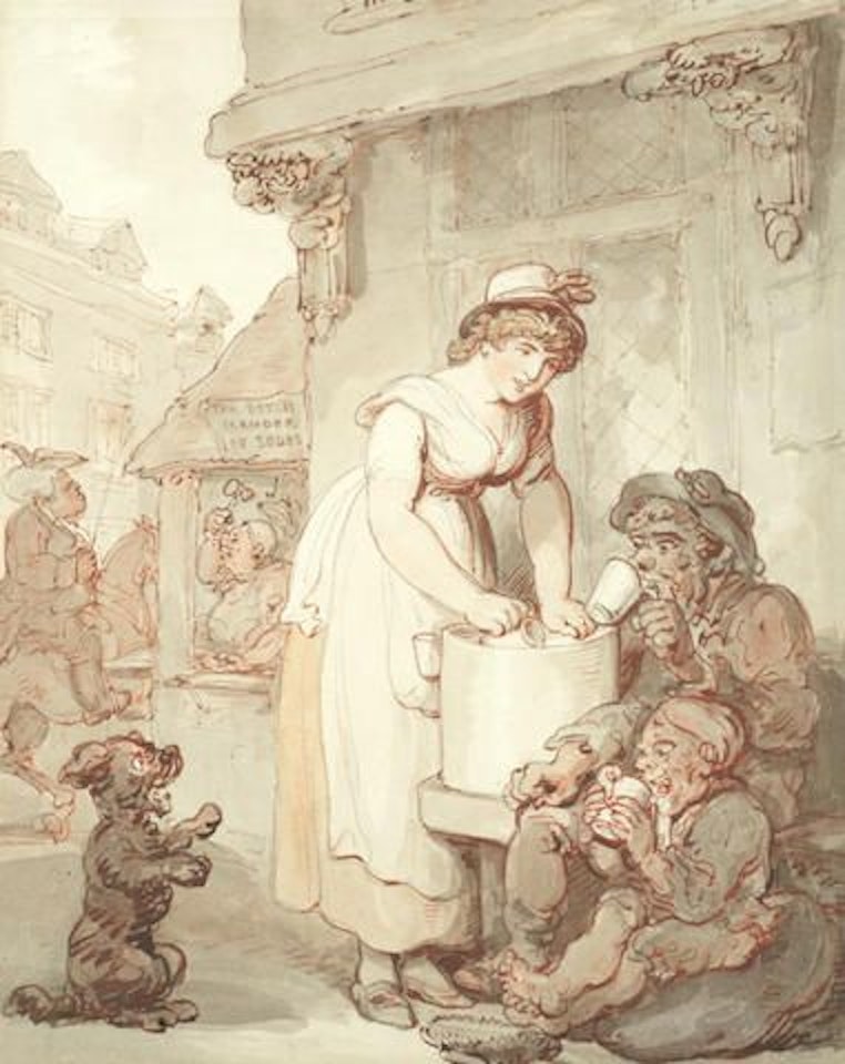 Cries of London, "Milk O" by Thomas Rowlandson