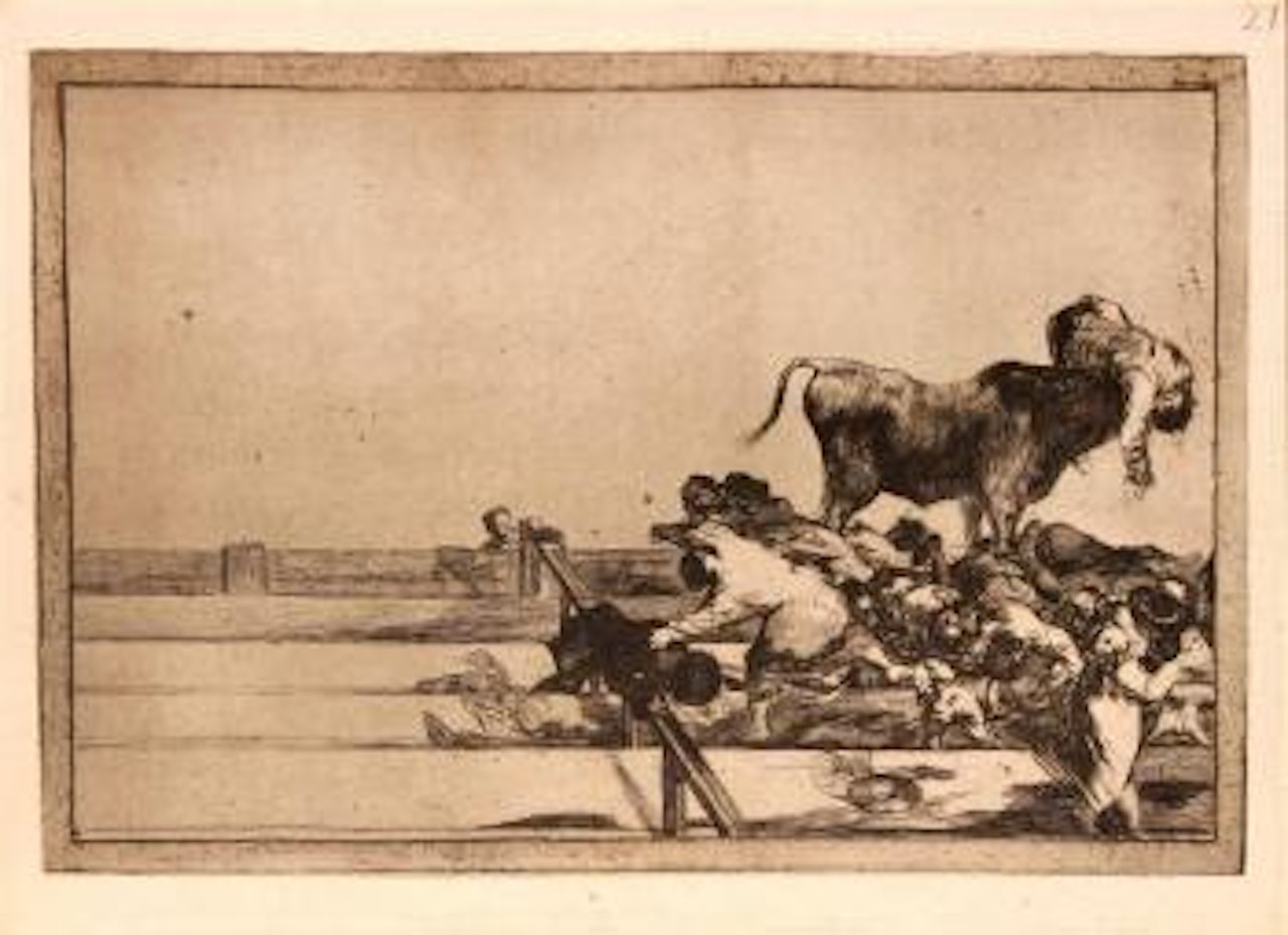 Malheurs arrives dans les Gradins de la Place de Madrid ,
Circa
1810 by Francisco José de Goya