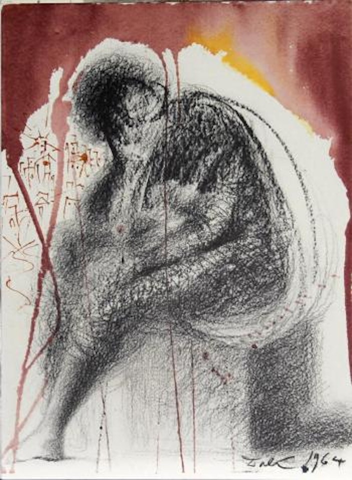 Sedet Sola Civitas Plena Poupolo, from Biblia Sacra ,
1969 by Salvador Dali