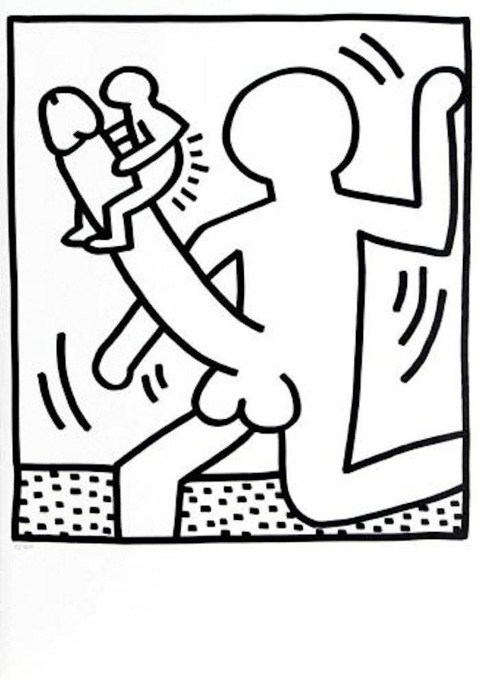 Untitled (from Lucio Amelio Gallery Portfolio) ,
1983 by Keith Haring
