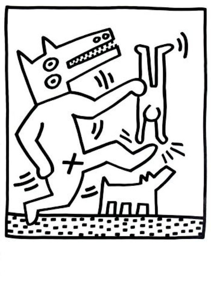 Untitled (from Lucio Amelio Gallery Portfolio) ,
1983 by Keith Haring