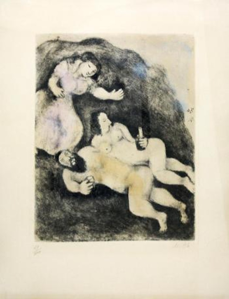 Lot and His Daughters ,
1958 by Marc Chagall