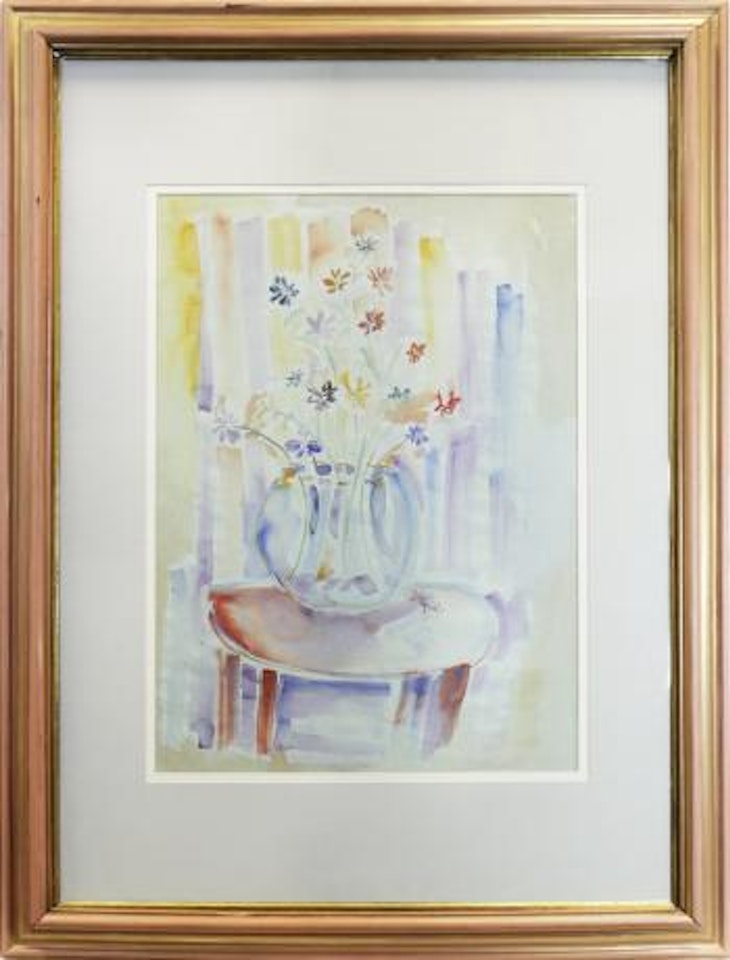 Vase De Fleurs Sur Un Gueridon ,
1956 by Jean Dufy