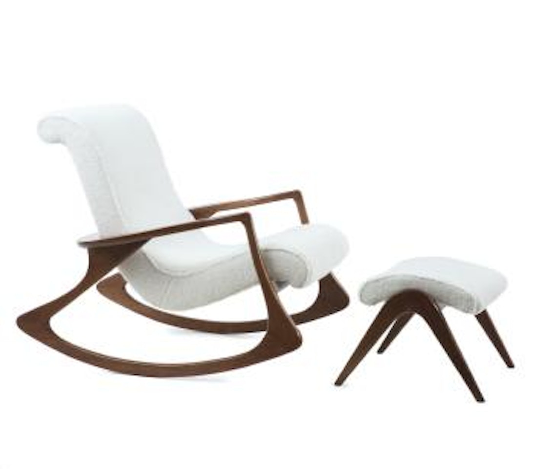 Rocking chair with ottoman ,
Circa
1955 by Vladimir Kagan
