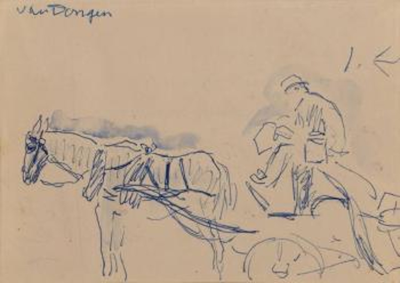 Untitled, Horse and Cart ,
circa
1952 by Kees van Dongen