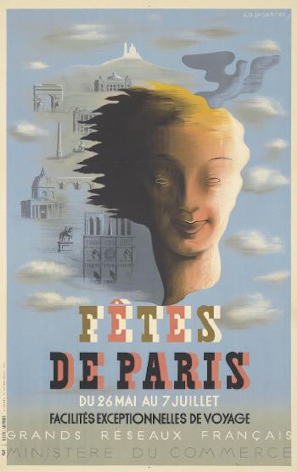 Fêtes de Paris ,
1935 by Cassandre (Adolphe Jean-Marie Mouron)