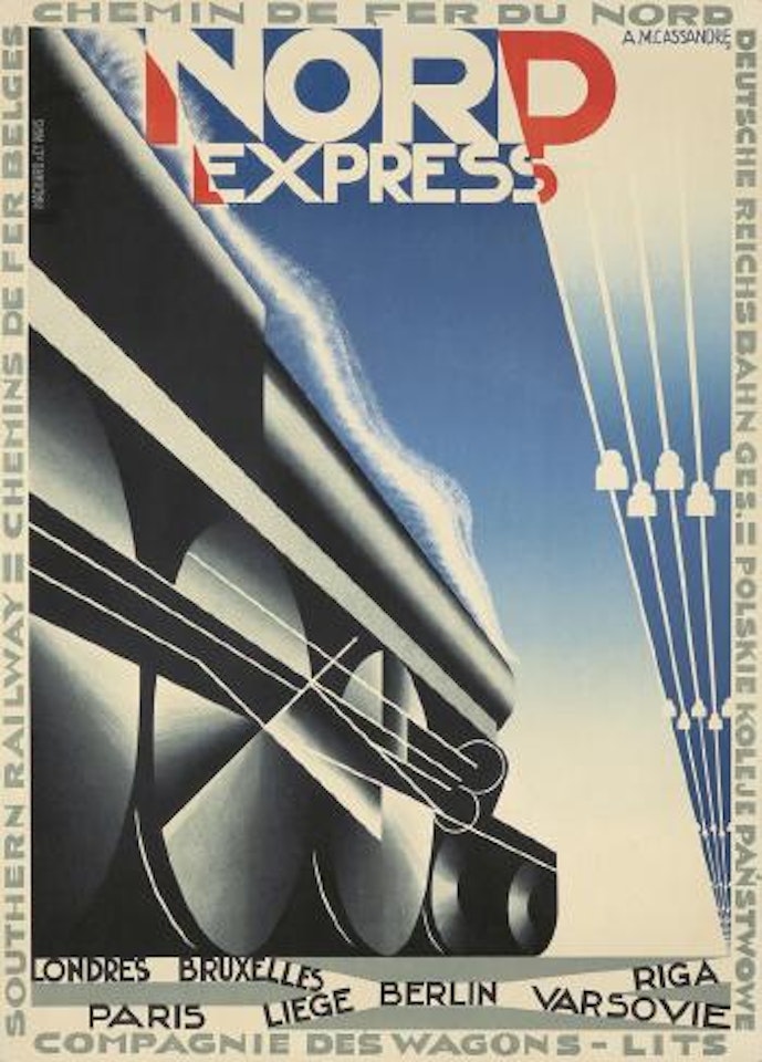 Nord Express ,
1927 by Cassandre (Adolphe Jean-Marie Mouron)
