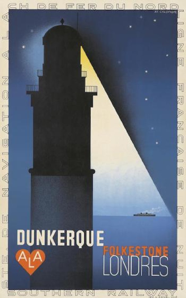 Dunkerque-Folkestone-Londres ,
1932 by Cassandre (Adolphe Jean-Marie Mouron)