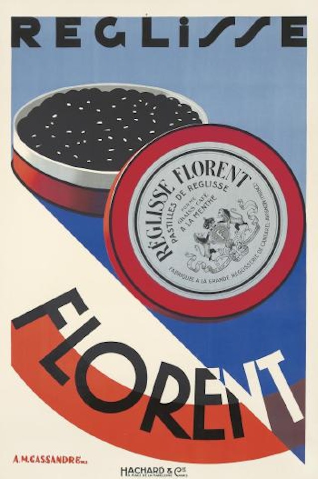 Réglisse Florent ,
1925 by Cassandre (Adolphe Jean-Marie Mouron)