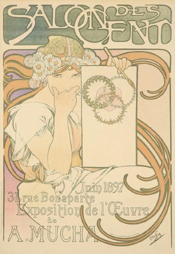 Salon des Cent / A. Mucha ,
1897 by Alphonse Mucha