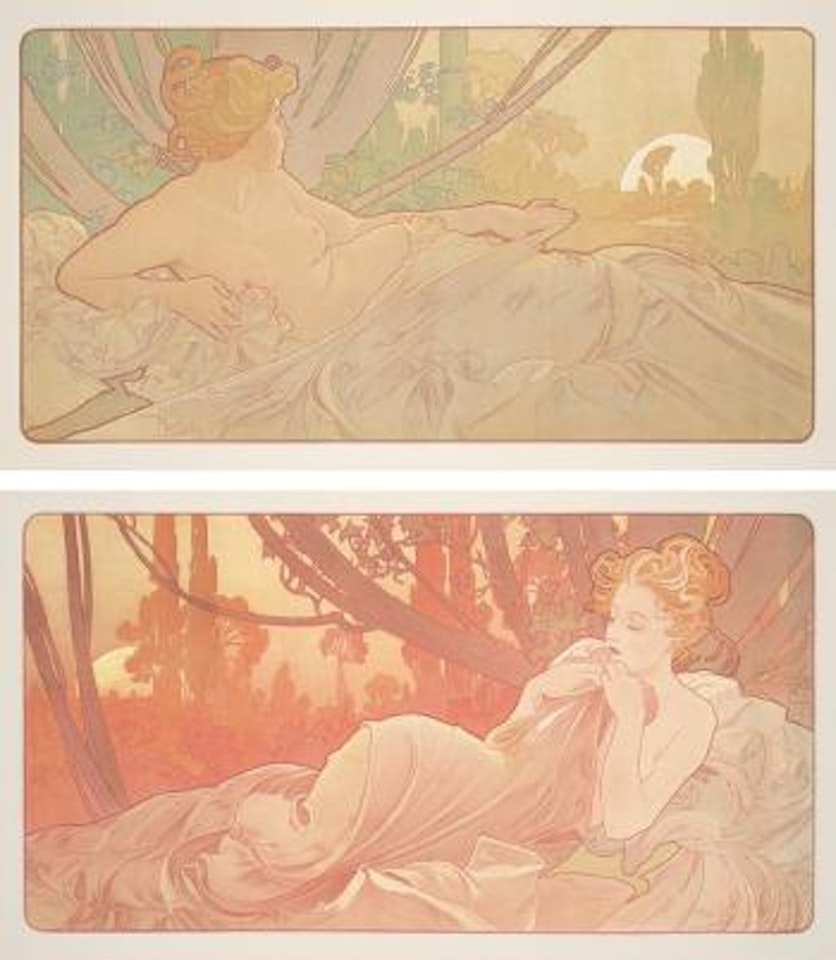 Dawn and Dusk ,
1899 by Alphonse Mucha