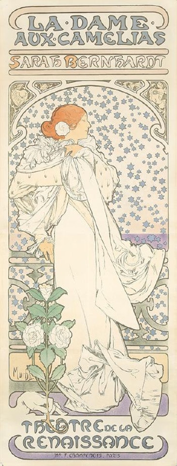 La Dame aux Camélias ,
1896 by Alphonse Mucha