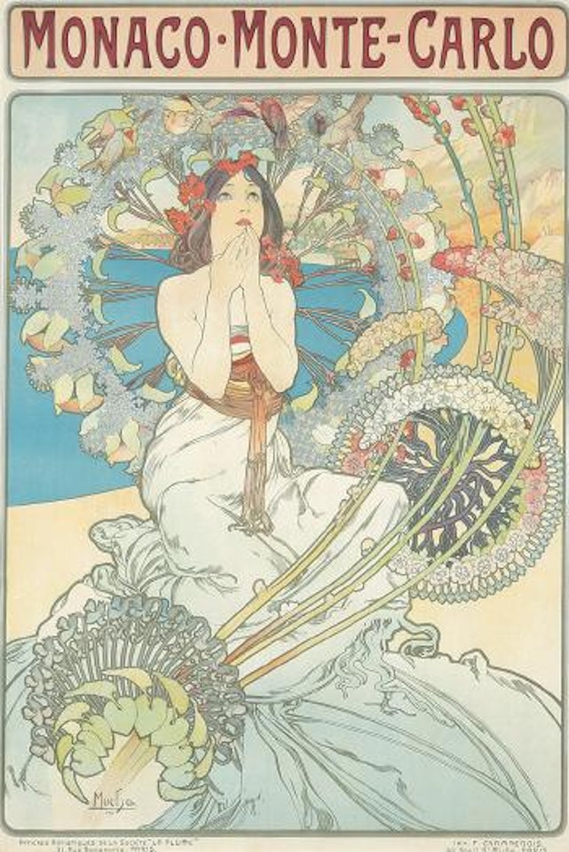 Monaco-Monte-Carlo ,
1897 by Alphonse Mucha