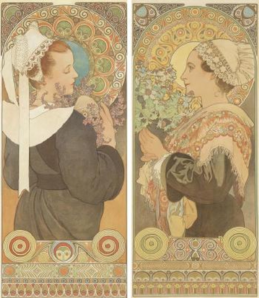 Heather & Sea Holly ,
1902 by Alphonse Mucha