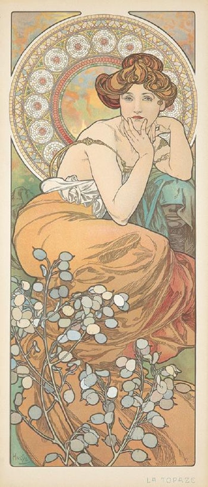 Precious Stones / La Topaze ,
1902 by Alphonse Mucha