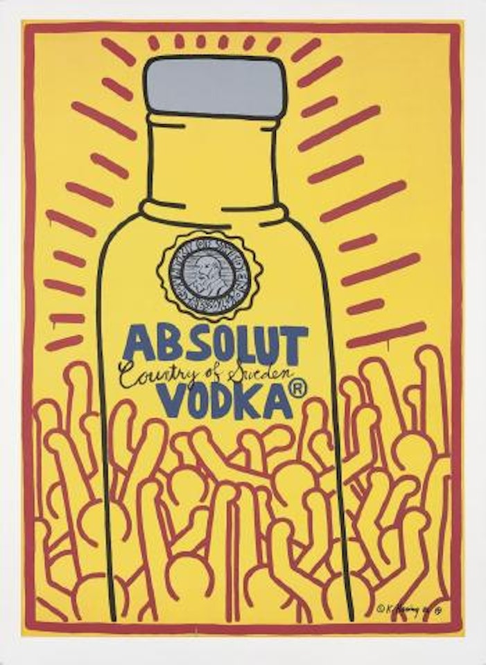 Absolut Vodka ,
1986 by Keith Haring