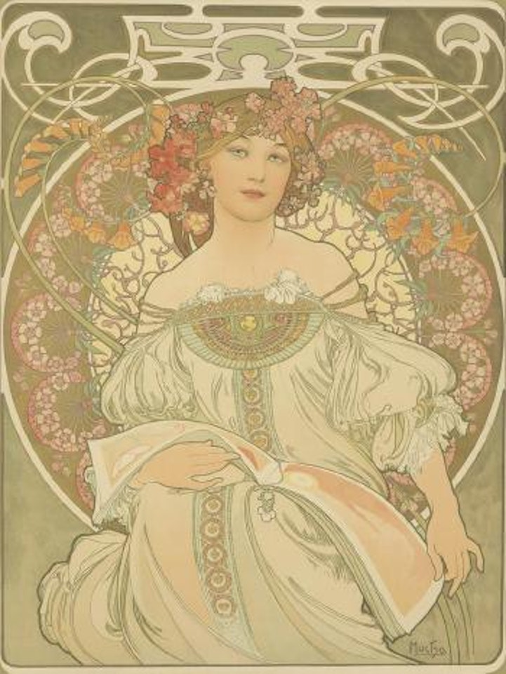 Reverie ,
1898 by Alphonse Mucha