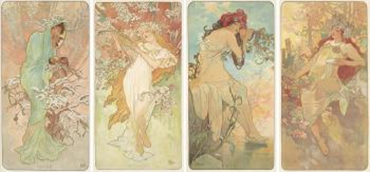 The Seasons ,
1896 by Alphonse Mucha
