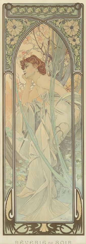 Times of the Day/Reverie du Soir ,
1899 by Alphonse Mucha