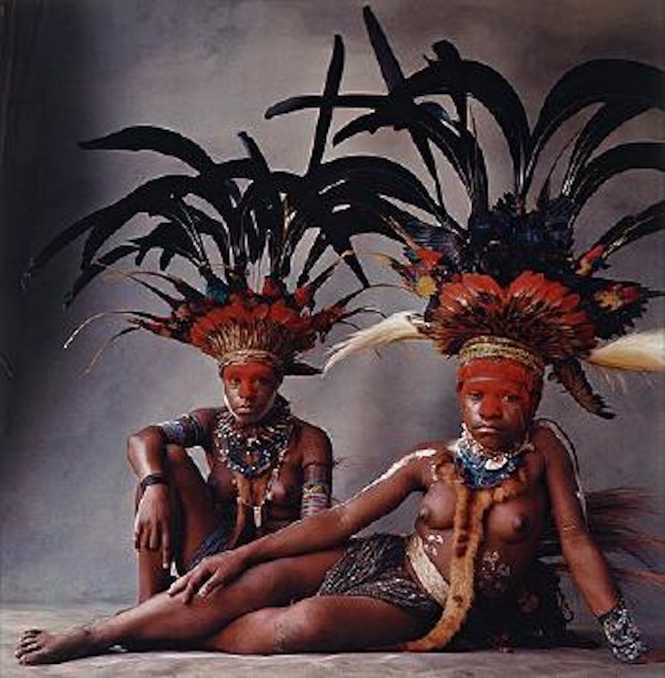 Two New Guinea Young Women With Feathers, 1970 ,
1990 by Irving Penn
