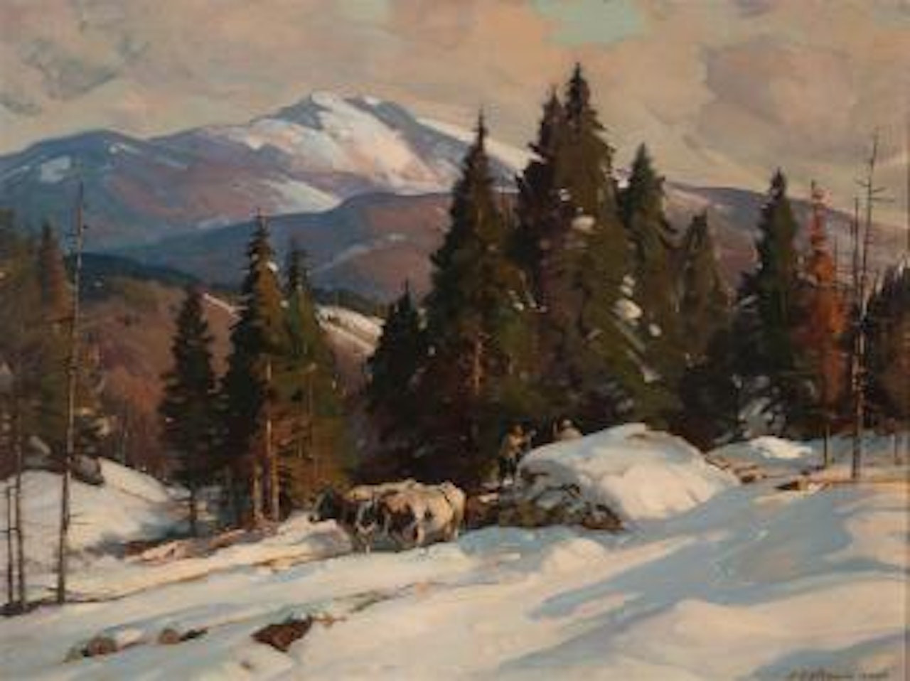 Winter Loggers, Mount Mansfield ,
1948 by Aldro Thompson Hibbard