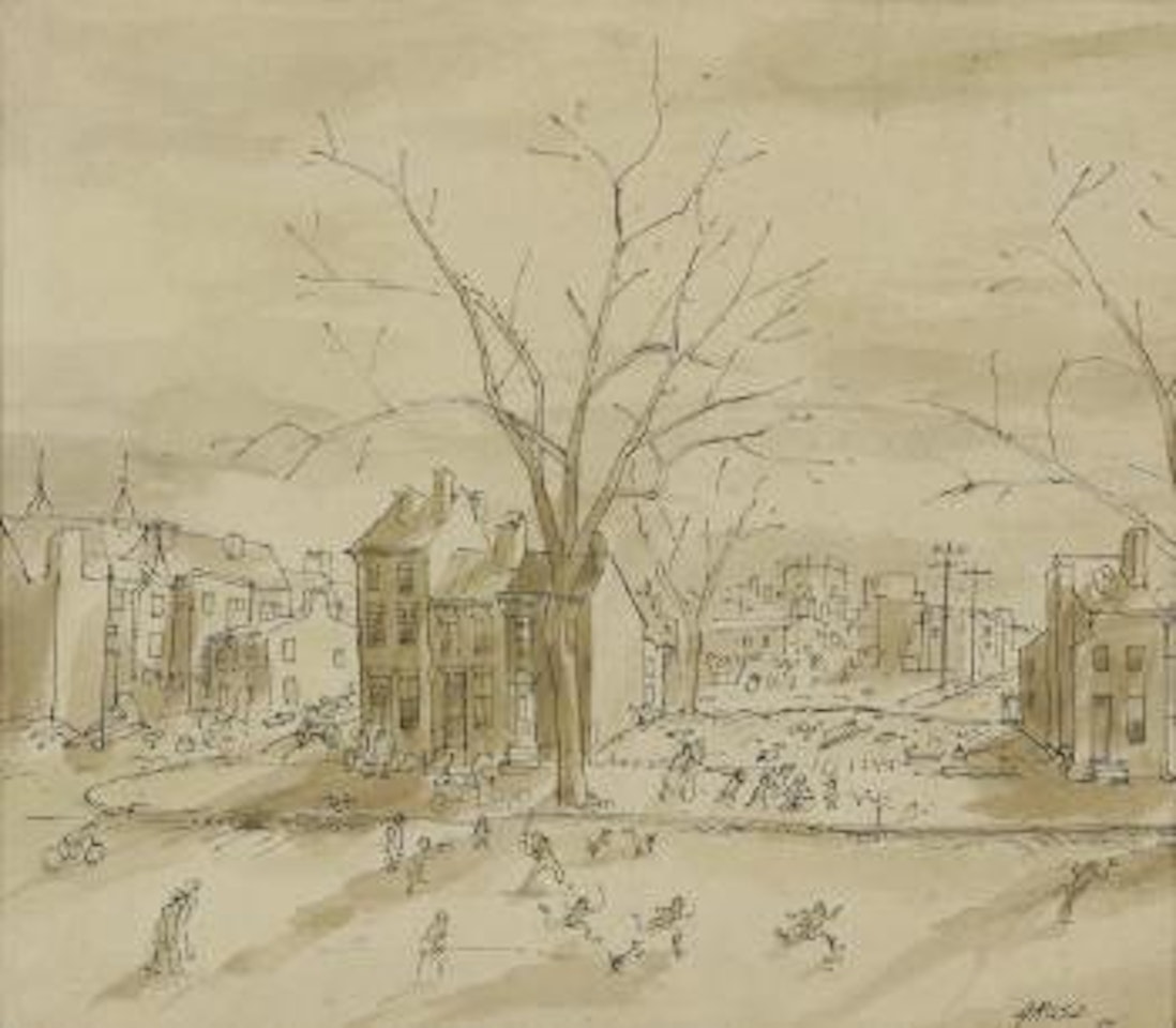 Baseball in the street ,
1934 by George Grosz