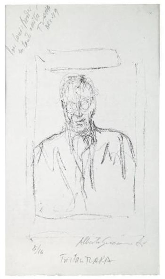 Portrait de Tristan Tzara ,
1949 by Alberto Giacometti